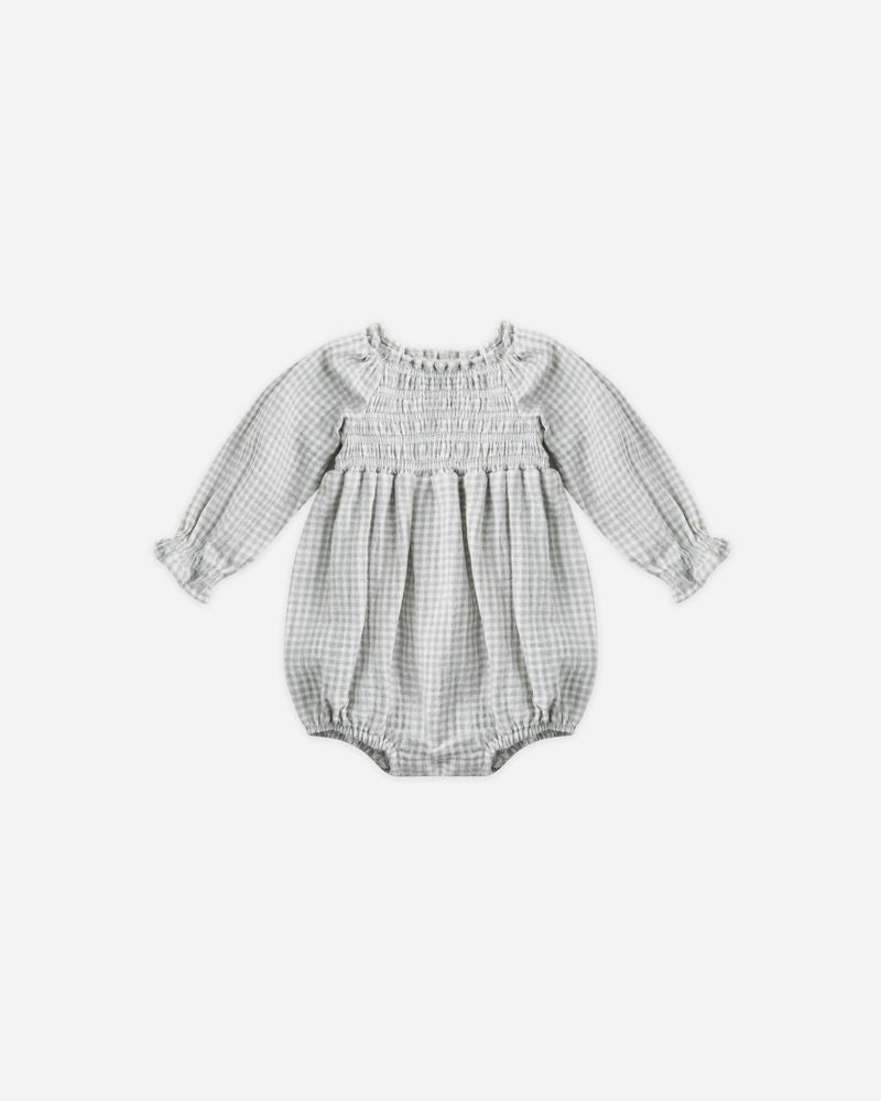 EDEN ROMPER || BLUE GINGHAM