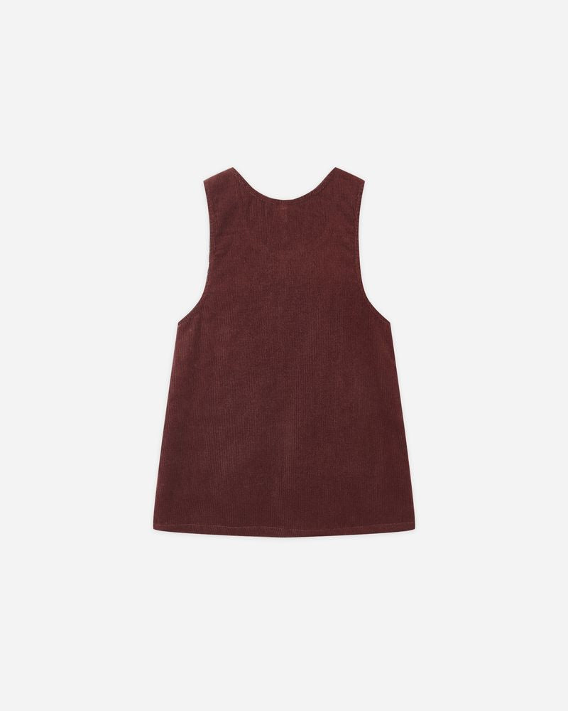 ODETTE OVERALL DRESS || BURGUNDY