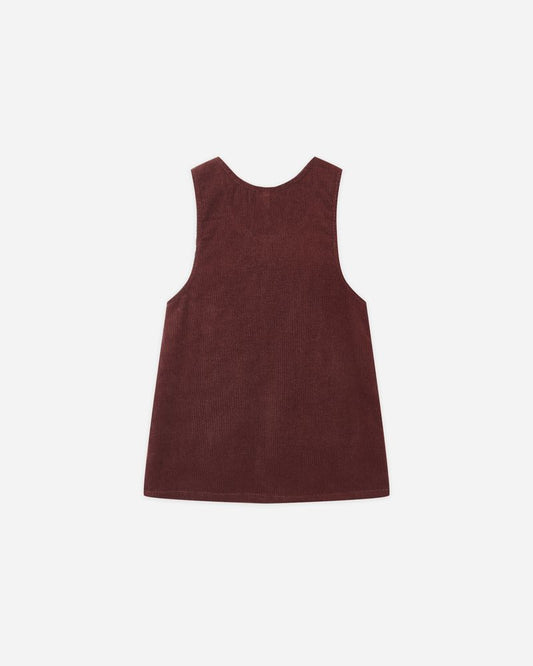 ODETTE OVERALL DRESS || BURGUNDY