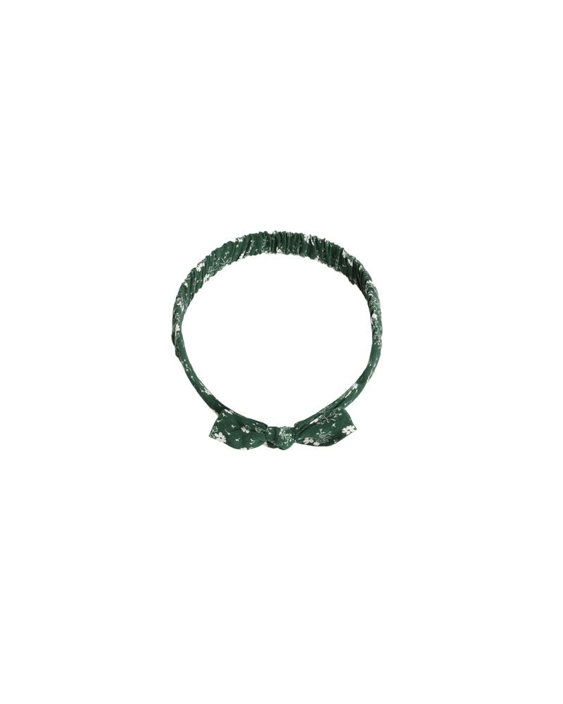 BABY BOW HEADBAND || GREEN DITSY
