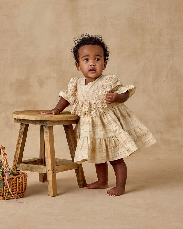 GENEVIEVE DRESS || ECRU