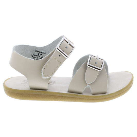 Tide Footmates Velcro Sandal, Ecru