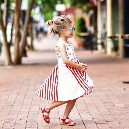 Tide Footmates Velcro Sandal, Apple Red