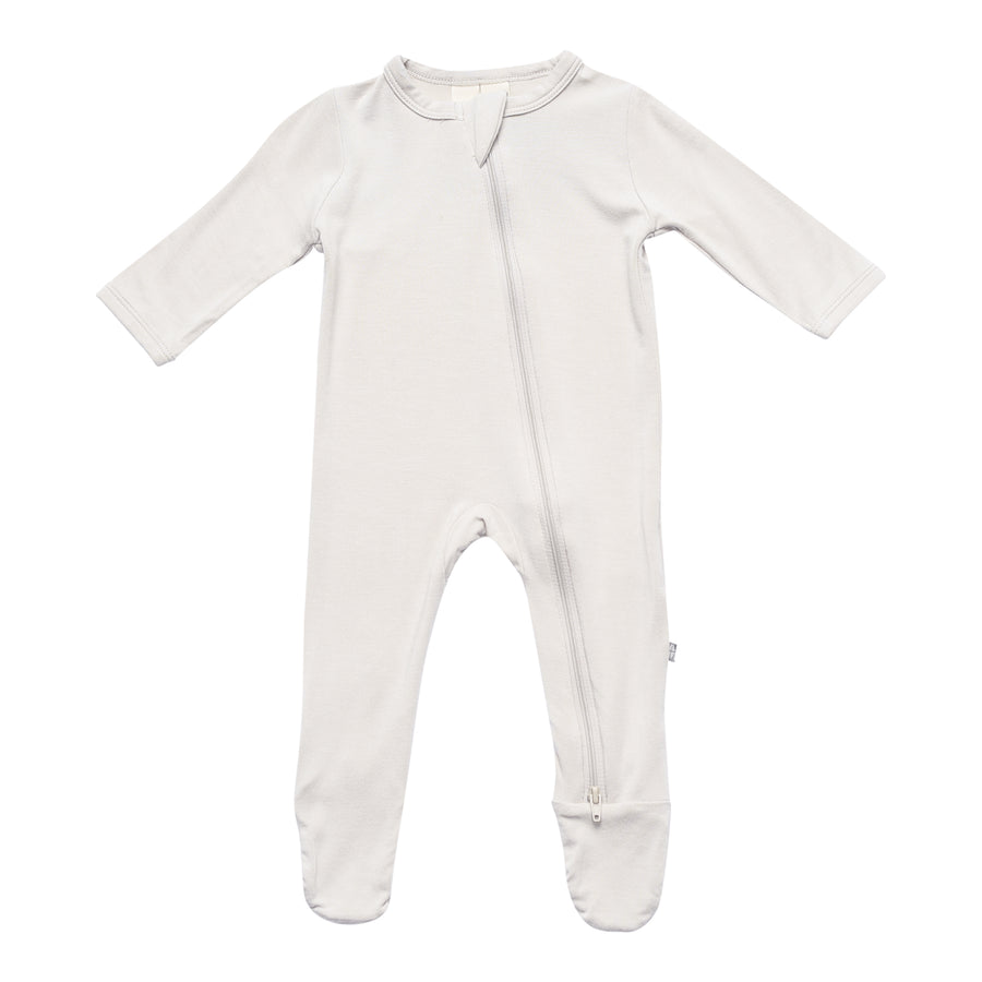 Long Sleeve Zippered Footie - Oat