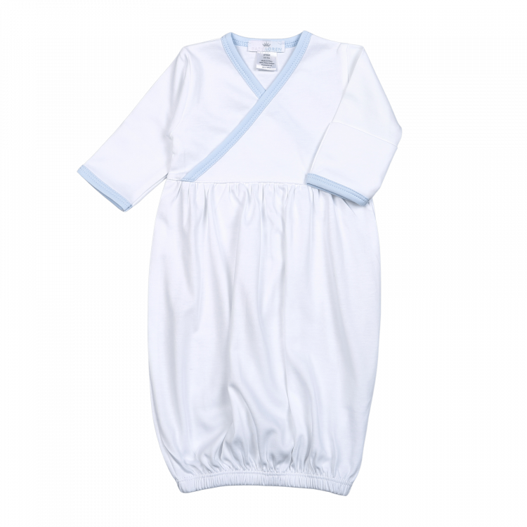 Blue/White Piping Pima Gown