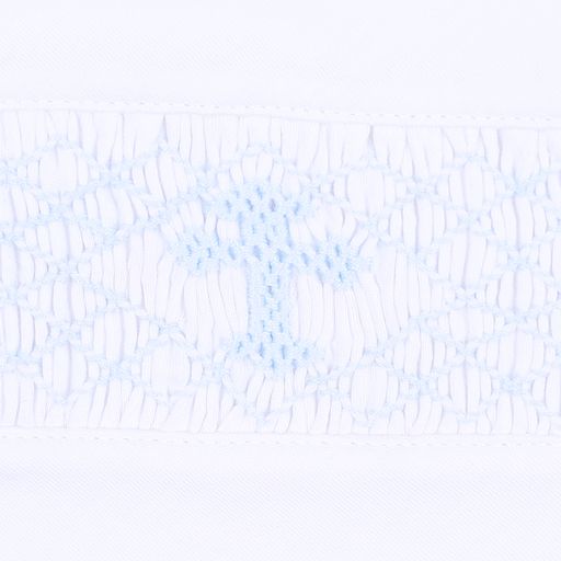 Blessed Smocked Collared Boy Bubble | Light Blue