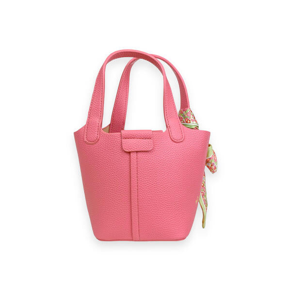 Satchel Bag w/ Scarf | Fuchsia