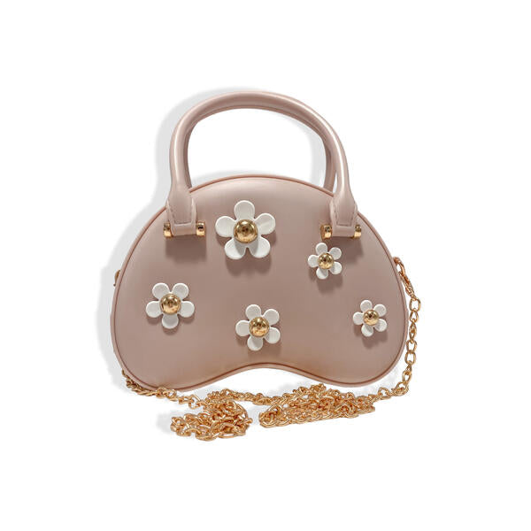 Floral Matte Jelly Dome Purse | Apricot