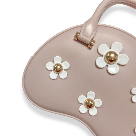 Floral Matte Jelly Dome Purse | Apricot