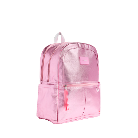 Kane Double Pocket Backpack | Pink/Silver