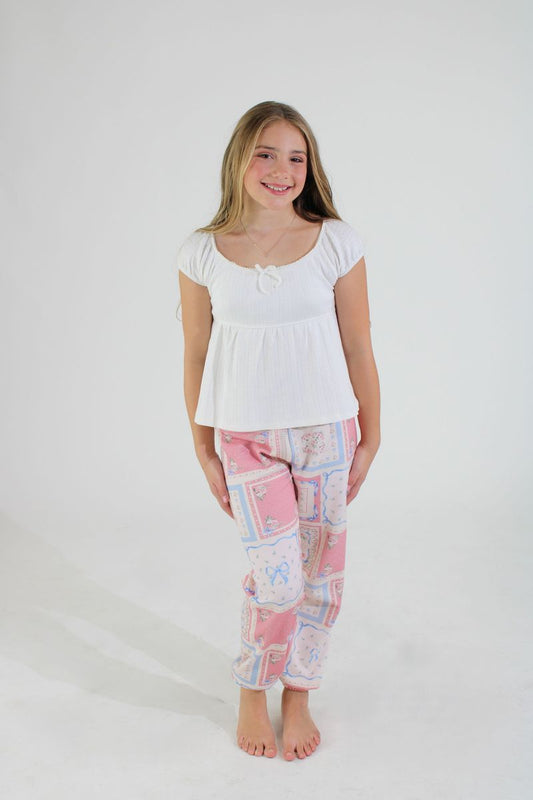 Floral Tile Print Sweatpants