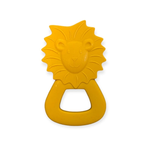 All Silicone Lion Teething Ring | Gold