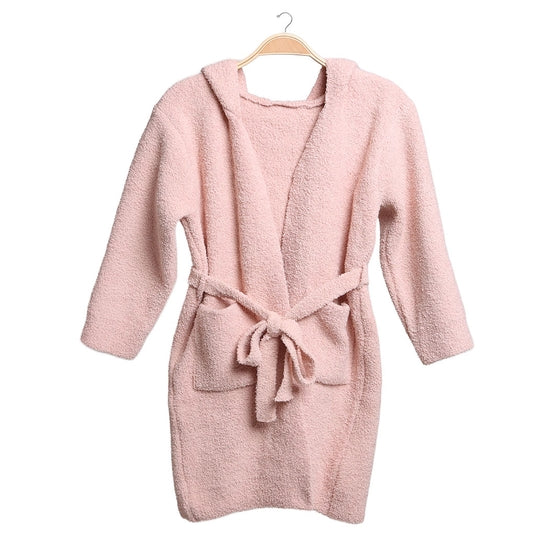 Children's Solid Luxury Soft Hooded Robe | Beige, Pink, Grey or Ivory