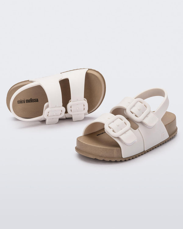 Cozy Sandal Baby | White & Brown