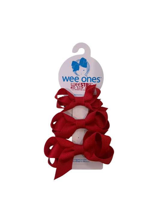 3 Pack Mini Bows | Red