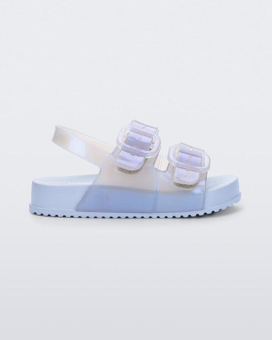 Mini Melissa Cozy Sandal | Blue and White