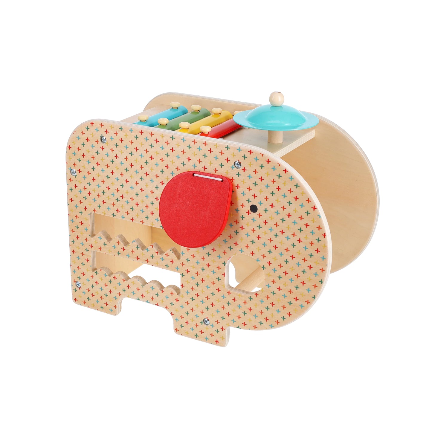 Wooden 5-in-1 Elephant Music Toy