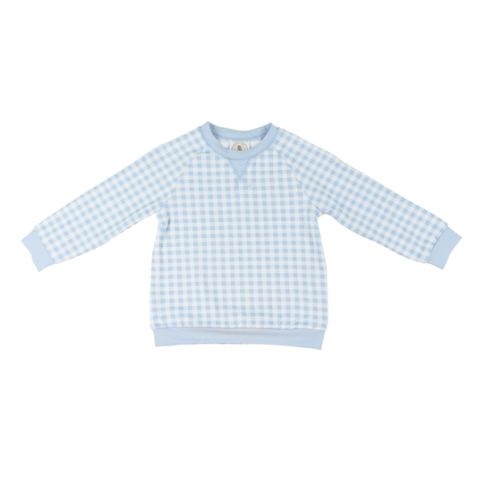 Preston Pullover | Blue Gingham