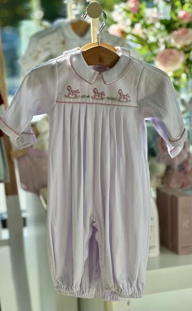 Knit Longall with Embroidered Rocking Horses