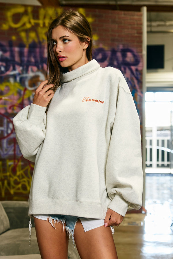 Tennessee Embroidery Mockneck Sweatshirt