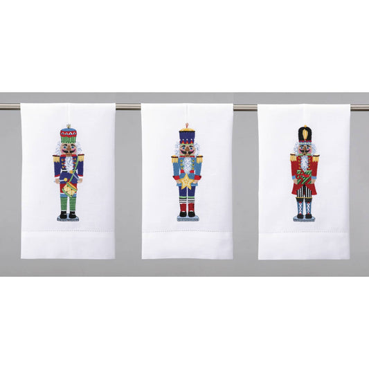 Nutcrackers with Gifts Guest Towel | Assorted Designs