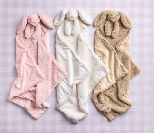 Tan Plush Bunny Blanket