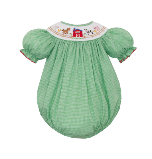 Girls Gingham Bishop Bubble | Green Farm