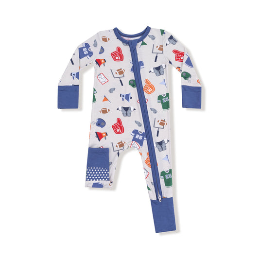 Game Day | Grey | 2 Way Zipper Romper