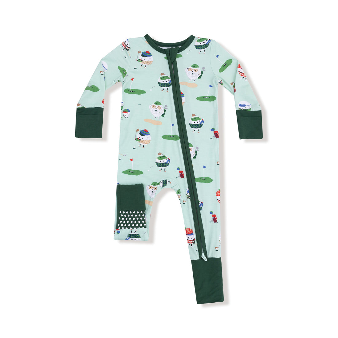 2 Way Zipper Romper | Golf Pros | Green
