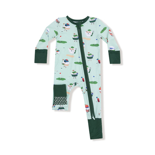 2 Way Zipper Romper | Golf Pros | Green