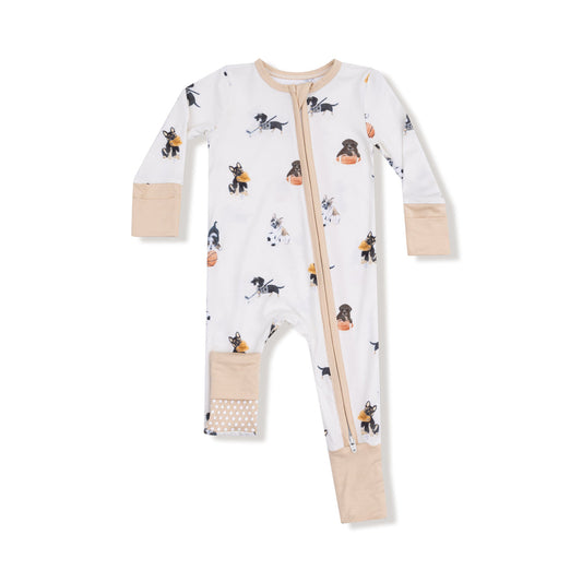 Sporty Puppies | 2 Way Zipper Romper