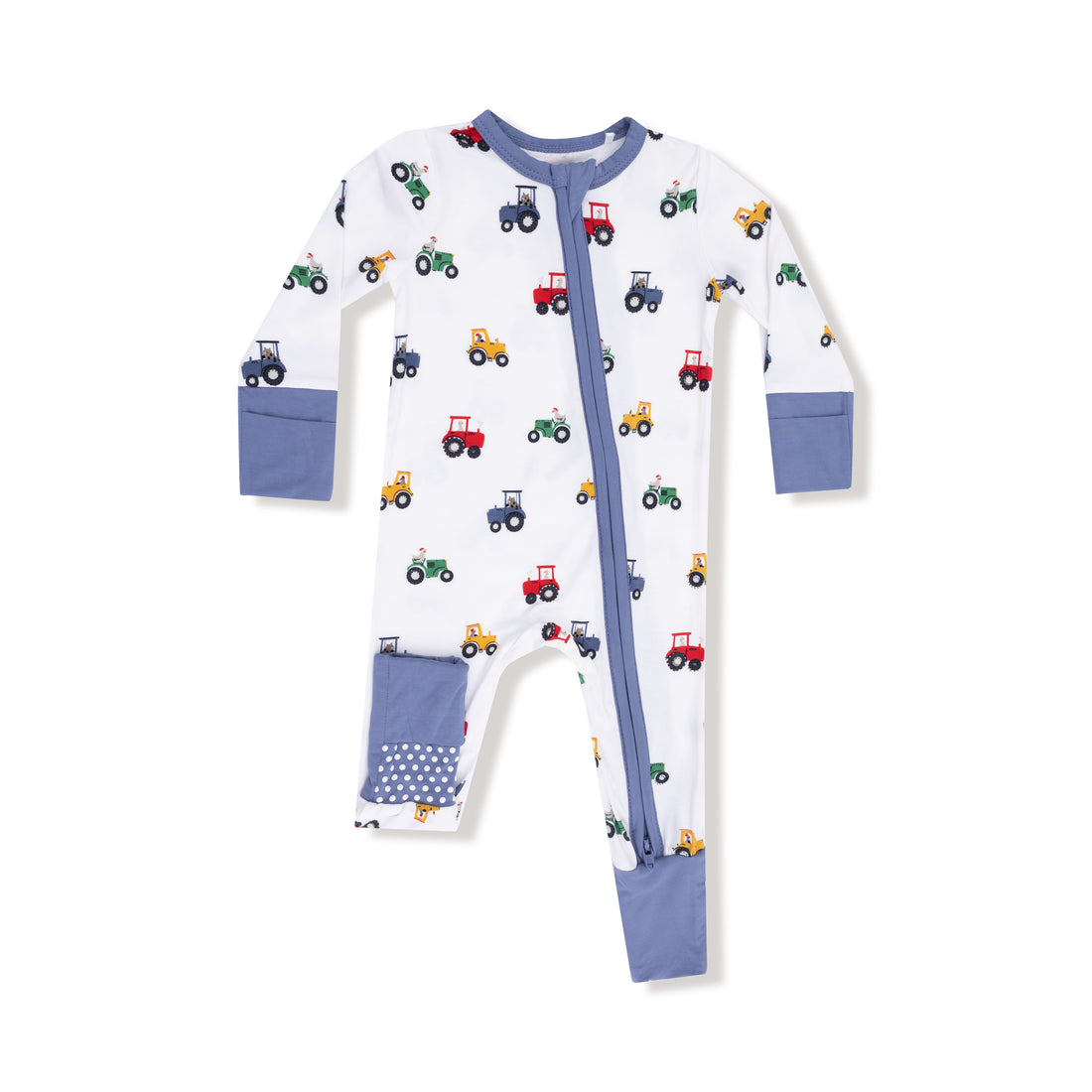 2 Way Zipper Footie | Mini Tractors