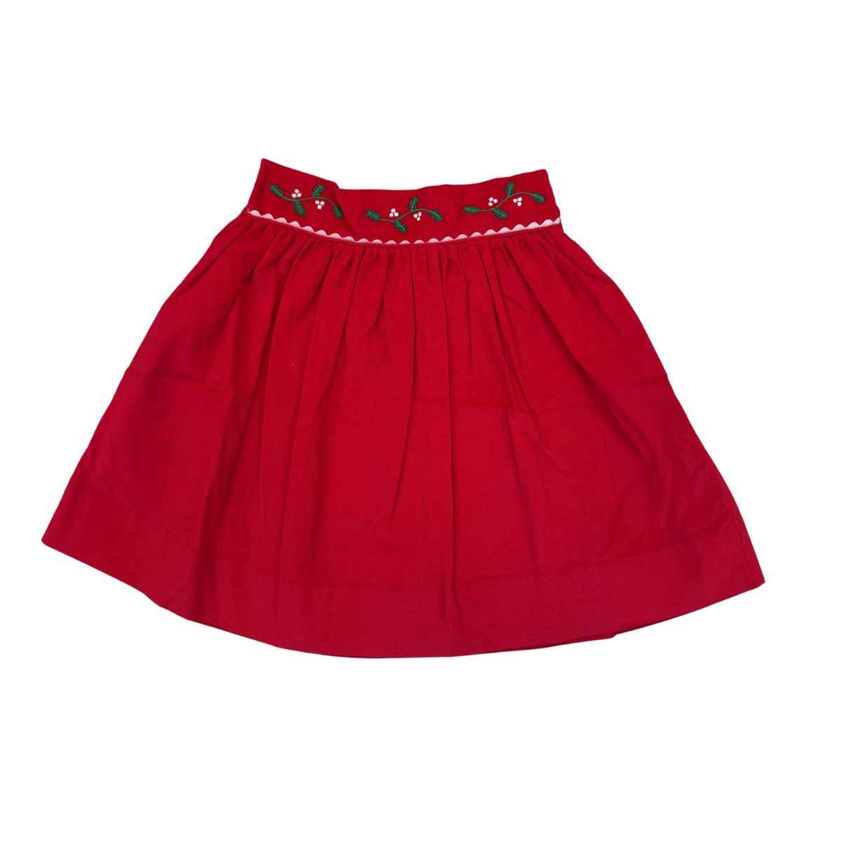 Girl's Red Corduroy Skirt