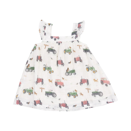 Tractor and Friends Dress | Pink