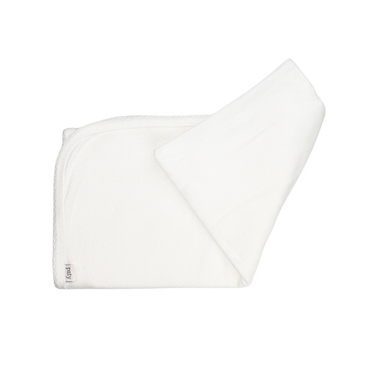 Pointelle Knit Swaddle Blanket | White/White