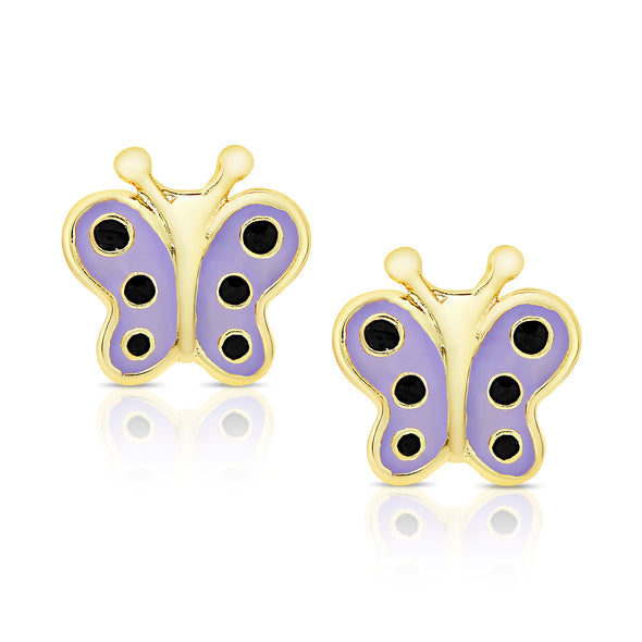 Butterfly Stud Earrings- Lavender