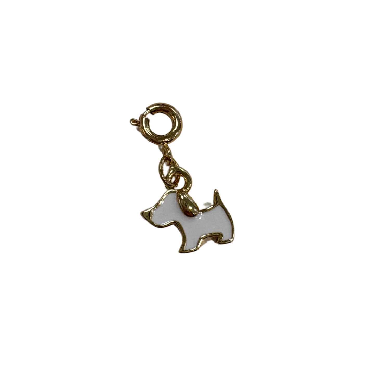 White Dog Charm