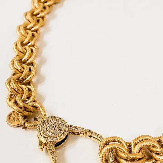 Double Link Rolo Chain 16in | Gold