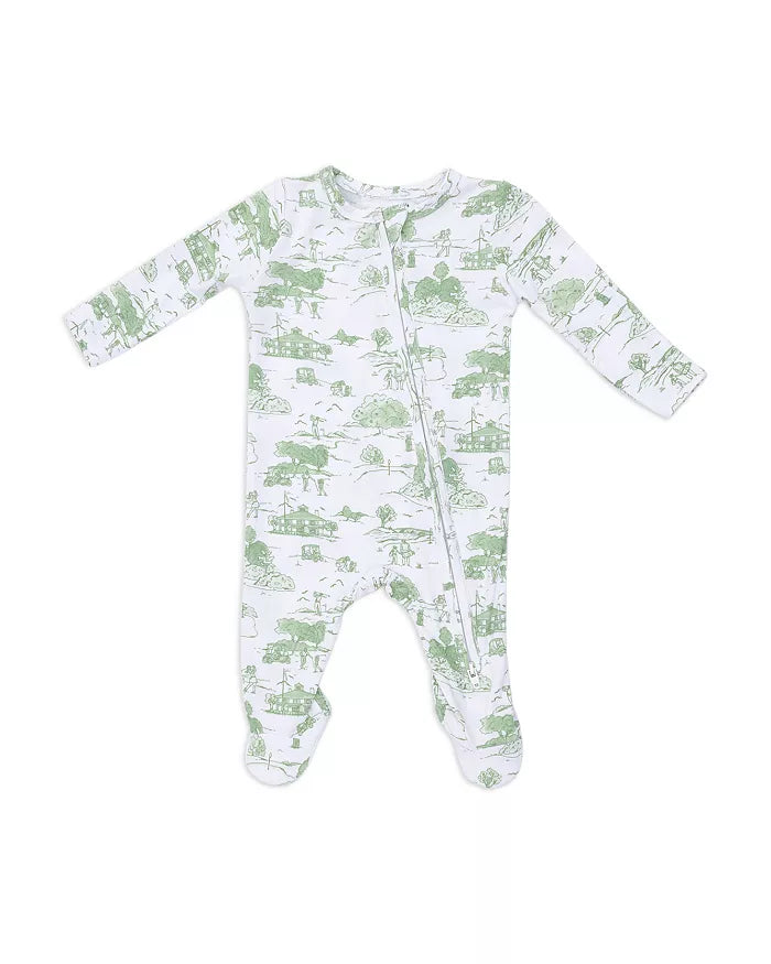 Golf Toile Green | 2 Way Zipper Footie