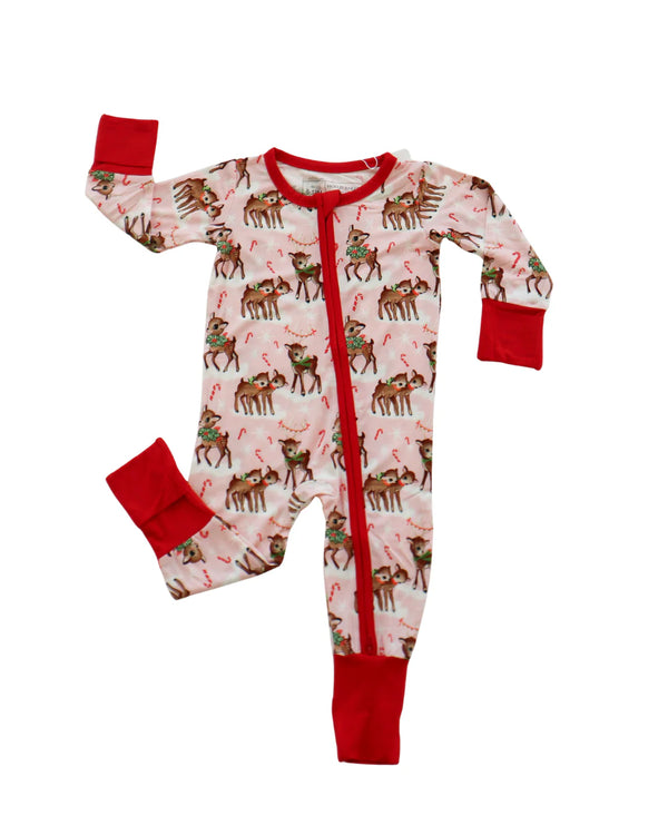 Zipper Romper || Vintage Reindeer