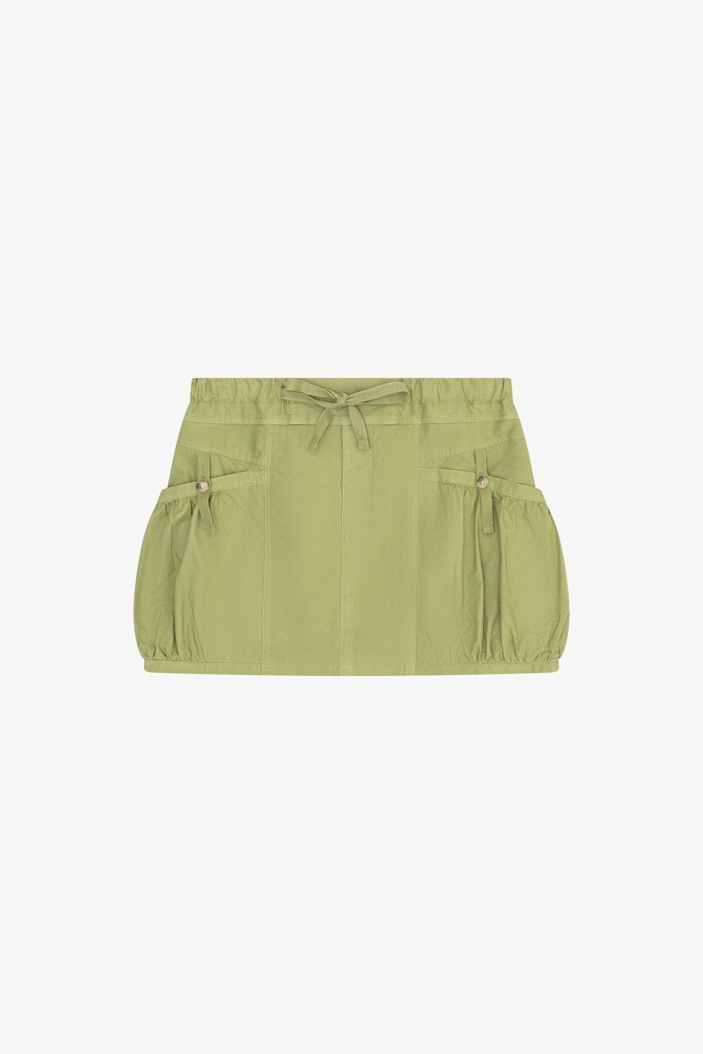 Cotton Utility Skirt | Matcha Tea