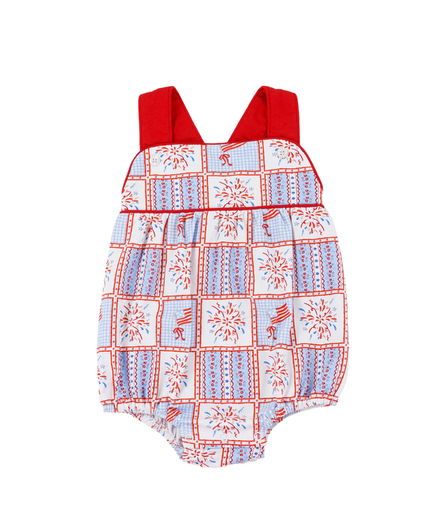 Silas Sunsuit | Patriotic Patchwork