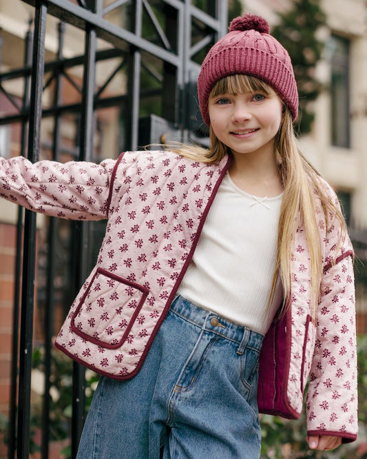 QUILTED JACKET || BLUSH FLEUR