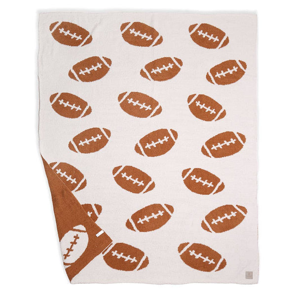 Football Patterned Throw Blanket
