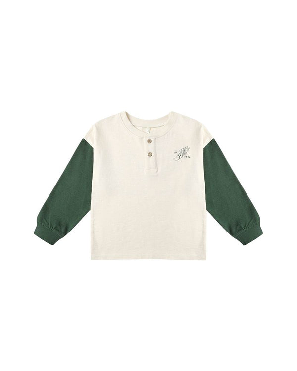 RELAXED LONG SLEEVE HENLEY || CHASE YOUR DREAMS