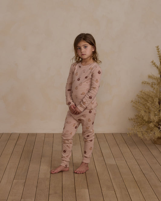 ORGANIC LONG SLEEVE PAJAMA SET || ORNAMENTS