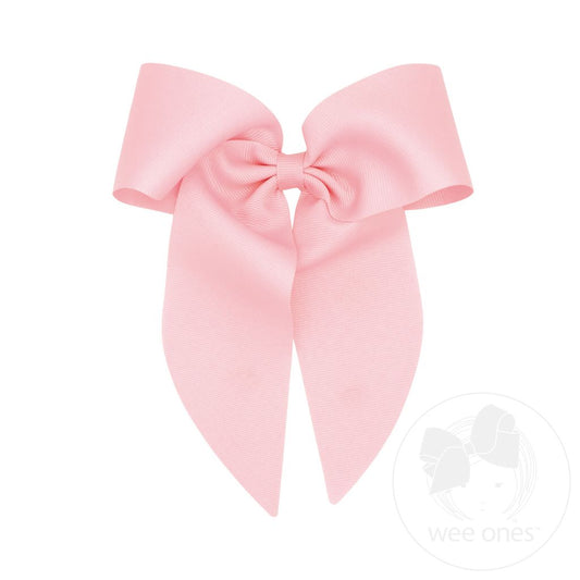 Small Grosgrain Bowtie with Tails | Light Pink