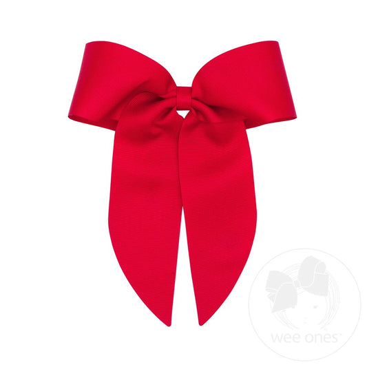 Small Grosgrain Bowtie with Tails | Red