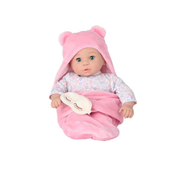 Sweet Smiles 14-Inch Baby Doll, Bear Sleep Sack