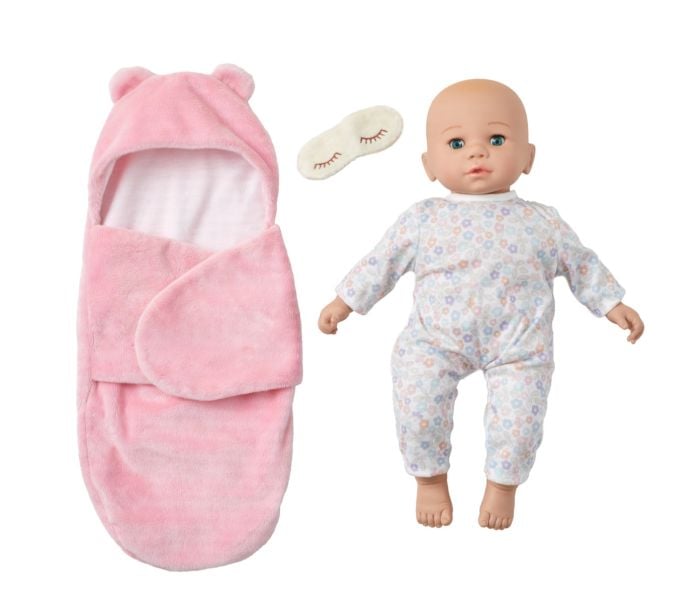 Sweet Smiles 14-Inch Baby Doll, Bear Sleep Sack
